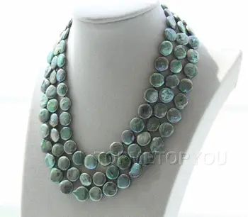 Free shipping@@@@@ New! 3rows 12mm Green round coin pearls adjustable necklace E2204
Free shipping@@@@@ New! 3rows 12mm Green round coin pearls adjustable necklace E2204