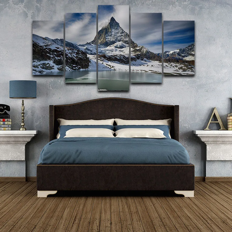 Canvas HD Prints Pictures Home Decor 5 Pieces Zermatt Snow Mountain Painting Modular The City Of Glacier Poster Wall Art Framed 
Canvas HD Prints Pictures Home Decor 5 Pieces Zermatt Snow Mountain Painting Modular The City Of Glacier Poster Wall Art Framed