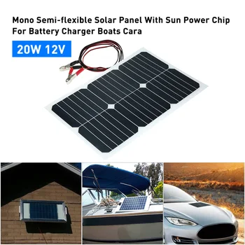 20W 12V Mono Semi-flexible Solarpanel With Sunpower Chip For Battery Charger Boats Cara 20W 12V semi flexible solar panel
20W 12V Mono Semi-flexible Solarpanel With Sunpower Chip For Battery Charger Boats Cara 20W 12V semi flexible solar panel