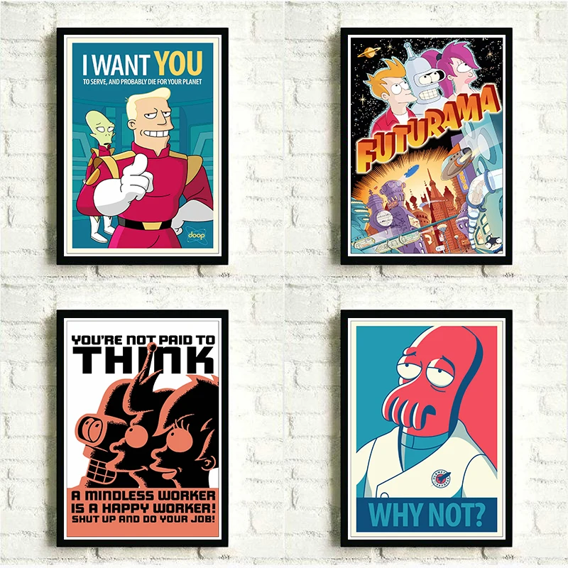 American Comic Futurama White Coated Paper Posters Prints Wall Painting Good Quality Decorative Wall Decor Cartoon Anime Poster
American Comic Futurama White Coated Paper Posters Prints Wall Painting Good Quality Decorative Wall Decor Cartoon Anime Poster