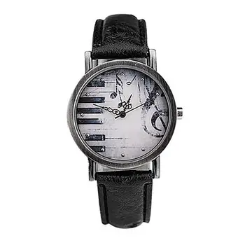 Vintage Unisex Soft Faux Leather Musical Note Piano Dial Quartz Wristwatch Gifts
Vintage Unisex Soft Faux Leather Musical Note Piano Dial Quartz Wristwatch Gifts