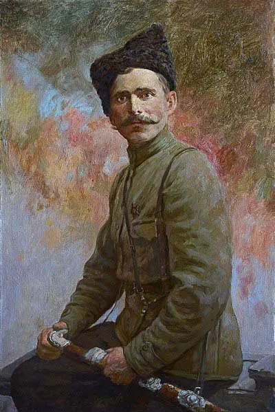 100% Handpainted oil painting- Russian soldier Red Army commander the Russian Civil War Portrait of Vasily Chapayev oil painting
100% Handpainted oil painting- Russian soldier Red Army commander the Russian Civil War Portrait of Vasily Chapayev oil painting