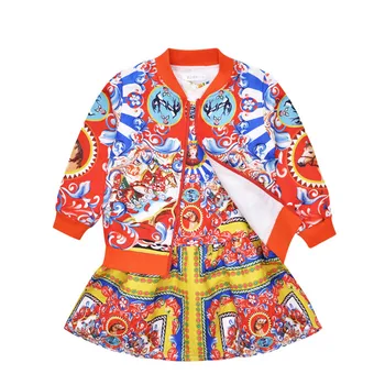 2017 Fashion Autumn Girl Coat Dress Set New Kids Clothes Suit Flower Tracksuit Jacket Baby Sets Toddler Children Clothing 3-10Y
2017 Fashion Autumn Girl Coat Dress Set New Kids Clothes Suit Flower Tracksuit Jacket Baby Sets Toddler Children Clothing 3-10Y