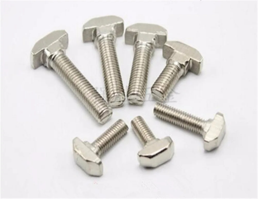 30pcs 3030 Series M6 Hammer Head T Bolt Screw Nickel Plated For 3030 Aluminum Profile T-slot M6*12/16/20/25mm
30pcs 3030 Series M6 Hammer Head T Bolt Screw Nickel Plated For 3030 Aluminum Profile T-slot M6*12/16/20/25mm