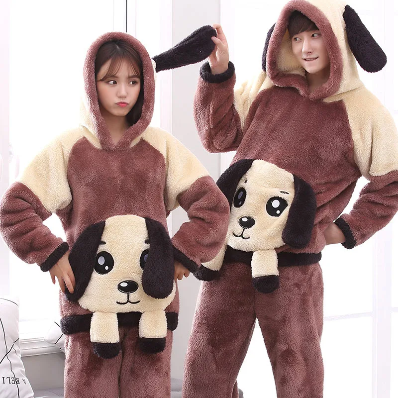 Lovely Dog lover winter home clothes men pajamas set soft warm unisex hooded sleeper sets thick casual women sleepwear suit
Lovely Dog lover winter home clothes men pajamas set soft warm unisex hooded sleeper sets thick casual women sleepwear suit