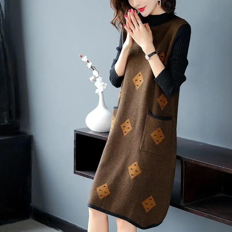 2019 Autumn Winter Women Korean Style Oversize Cashmere Knit Sweater Dress Plus Size Female Tricot Jumpers Pullover Knitwear K89
2019 Autumn Winter Women Korean Style Oversize Cashmere Knit Sweater Dress Plus Size Female Tricot Jumpers Pullover Knitwear K89