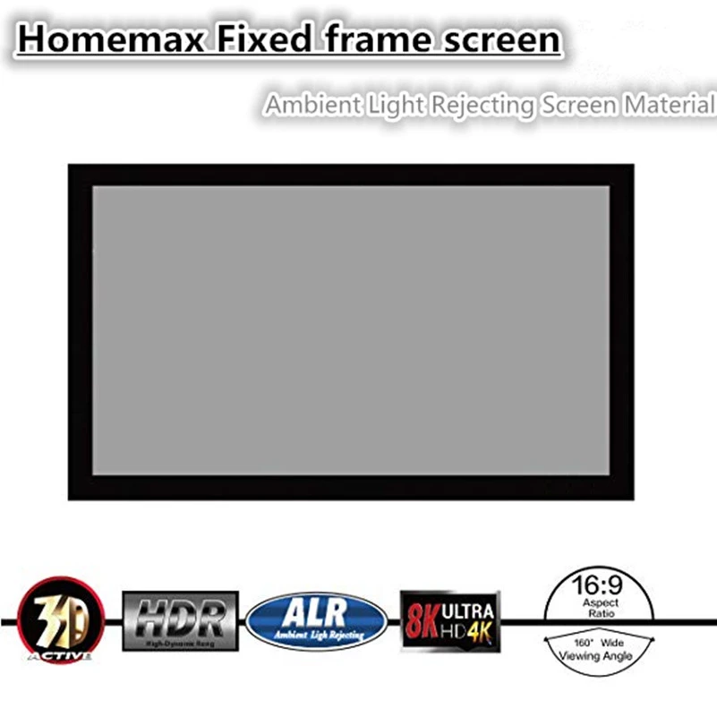 F1WALR, Homemax 16:10 ALR Black crystal Ceiling light rejecting fixed frame projection projector screen for normal projector
F1WALR, Homemax 16:10 ALR Black crystal Ceiling light rejecting fixed frame projection projector screen for normal projector