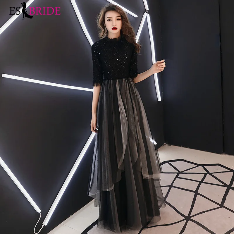 Black Evening Dresses Long Evening Dresses Long O-neck Elegant Vestido Largo Fiesta Noche Elegante 2019 Evening Gowns ES2452
Black Evening Dresses Long Evening Dresses Long O-neck Elegant Vestido Largo Fiesta Noche Elegante 2019 Evening Gowns ES2452