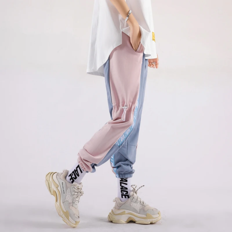 Side Ribbon Jogging Pants Women Patchwork Terry Material Sweatpants Woman Jogger Pants Gray/Pink
Side Ribbon Jogging Pants Women Patchwork Terry Material Sweatpants Woman Jogger Pants Gray/Pink