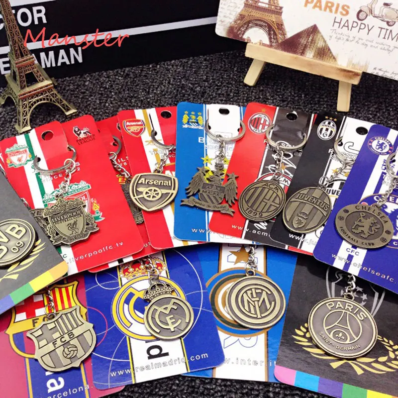 Football Club Keychain Europe's Football leagues Metal Keyring Key Chain Man Women Gift Porte Clef Bag Car Pendant New Arrive
Football Club Keychain Europe's Football leagues Metal Keyring Key Chain Man Women Gift Porte Clef Bag Car Pendant New Arrive