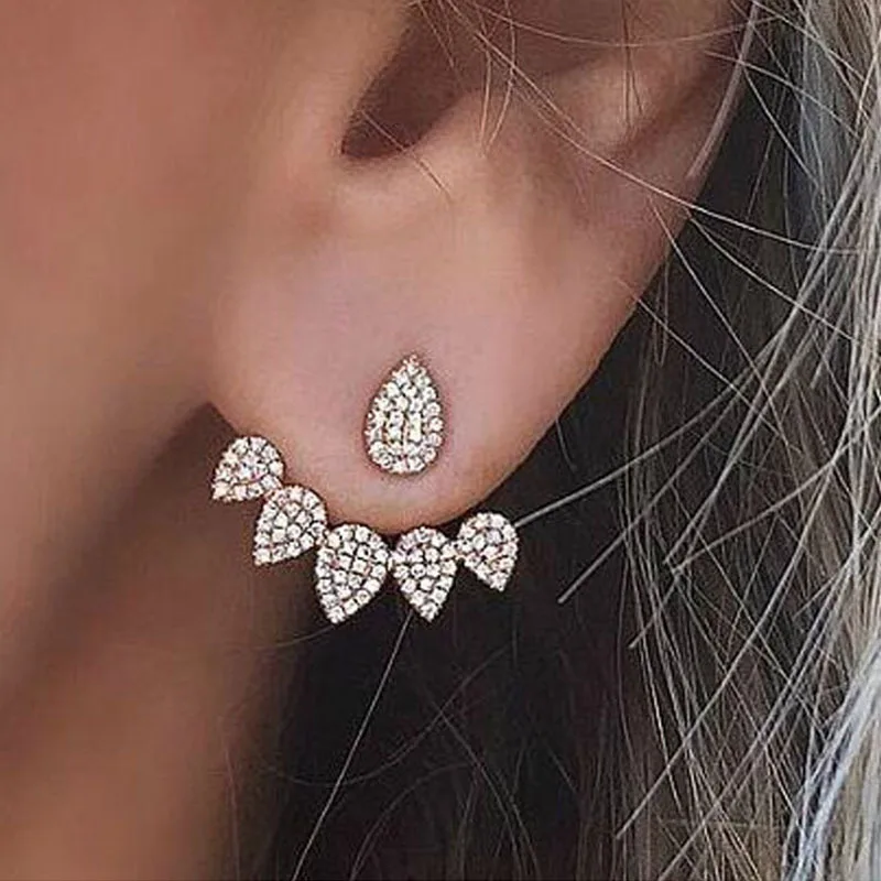 Fashion Jewelry Drop Crystal Stud Earrings Double Side for Women Bridal Wedding Party Jewelry
Fashion Jewelry Drop Crystal Stud Earrings Double Side for Women Bridal Wedding Party Jewelry