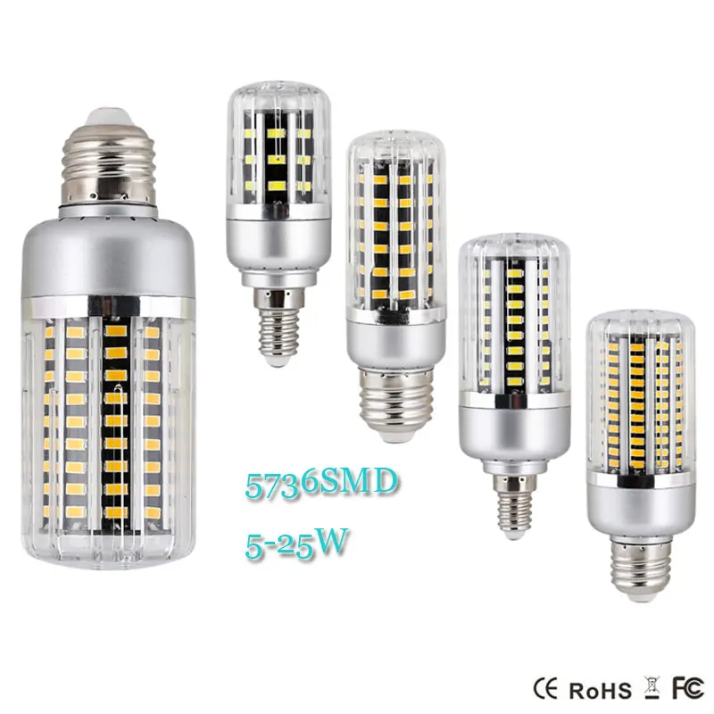 LED Corn Bulb E27 E12 E14 LED Diode Lamp 5W 10W 15W 20W 25W SMD 5736 Chips High Lumen No Flicker Ampoule Spotlight Light 85-265V
LED Corn Bulb E27 E12 E14 LED Diode Lamp 5W 10W 15W 20W 25W SMD 5736 Chips High Lumen No Flicker Ampoule Spotlight Light 85-265V