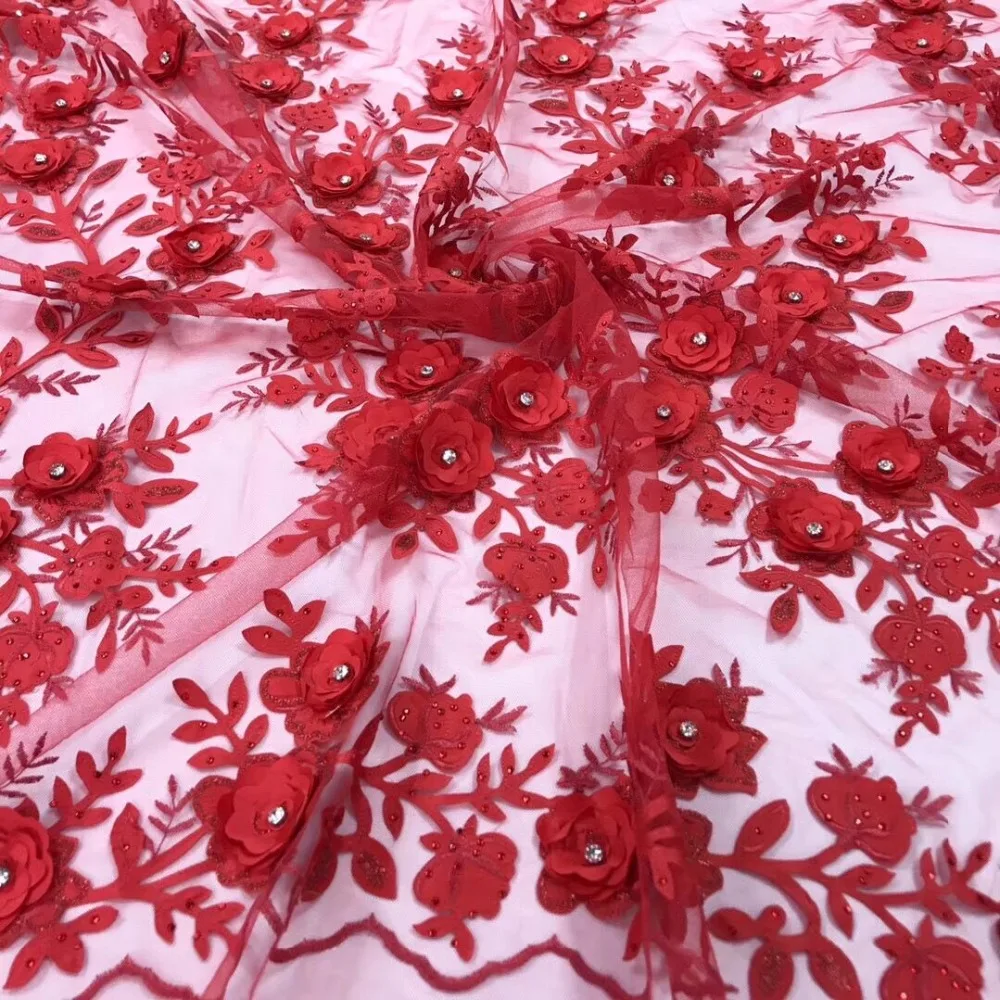 Newest 3d flower Embroidered tulle mesh fabric with stones super quality ZH-32295 lace fabric for party dress
Newest 3d flower Embroidered tulle mesh fabric with stones super quality ZH-32295 lace fabric for party dress