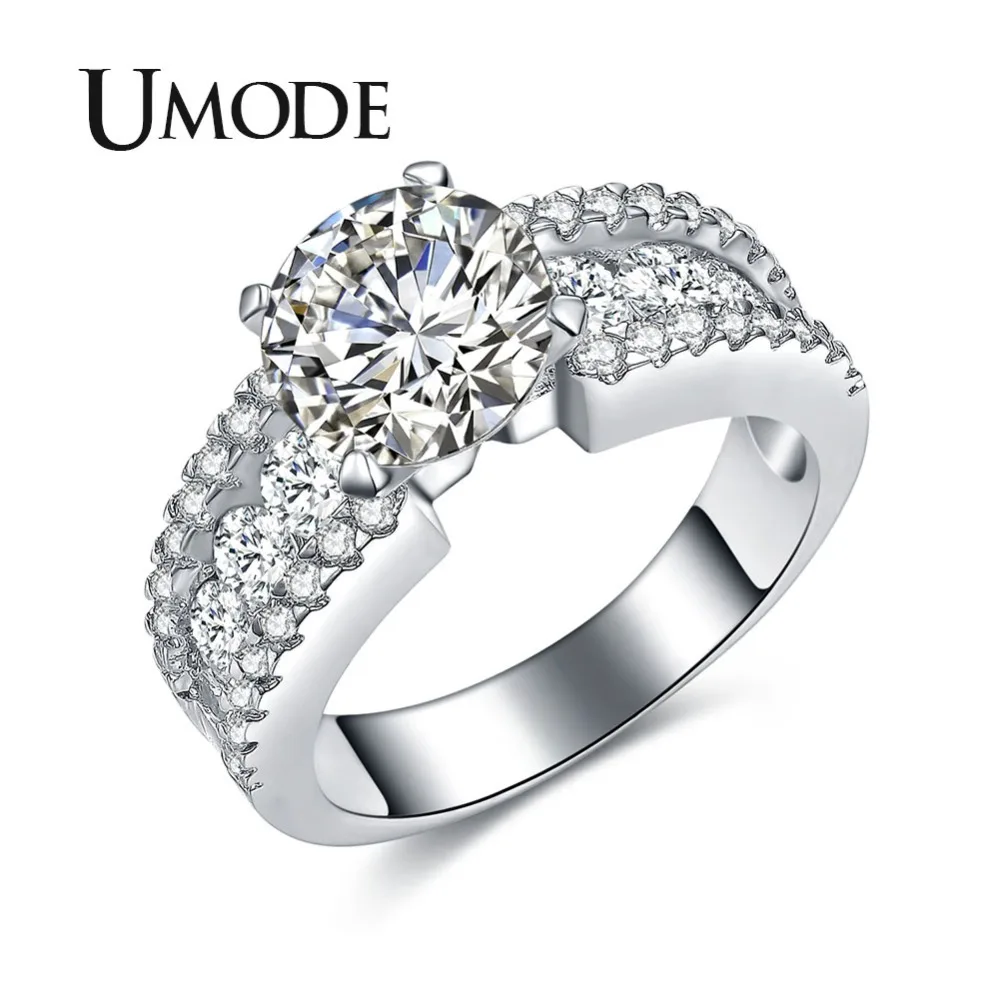 UMODE Fashion 2.75ct Cubic Zirconia Wedding Engagement Rings For Women White Gold Color Unique Jewelry Female Ring Bijoux UR0354
UMODE Fashion 2.75ct Cubic Zirconia Wedding Engagement Rings For Women White Gold Color Unique Jewelry Female Ring Bijoux UR0354
