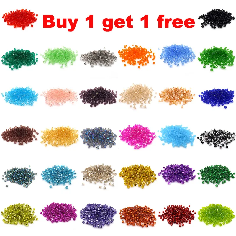 Buy 1 get 1 free #5301 3mm 100pcs Glass Crystals Beads Bicone Faceted Bead loose Spacer Beads DIY Jewelry Making U pick color
Buy 1 get 1 free #5301 3mm 100pcs Glass Crystals Beads Bicone Faceted Bead loose Spacer Beads DIY Jewelry Making U pick color