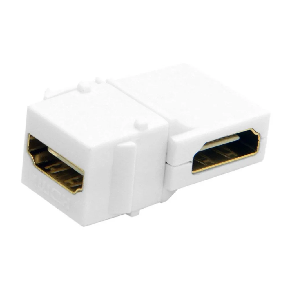 HDMI Keystone Jack Inserts 90 Degree Right Angled HDMI Female To Female Adapter Gold Plated
HDMI Keystone Jack Inserts 90 Degree Right Angled HDMI Female To Female Adapter Gold Plated