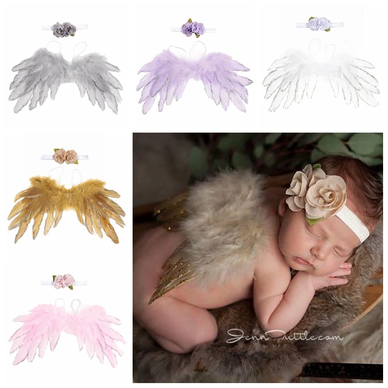Newborn Angel Feather Wings Gold/Silver Edge with Leaf Flower Baby Headband Infant Photo Shoot Set Halloween Birthday Gifts
Newborn Angel Feather Wings Gold/Silver Edge with Leaf Flower Baby Headband Infant Photo Shoot Set Halloween Birthday Gifts