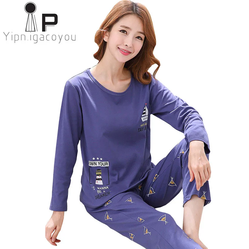 Pyjamas Women Pajamas Set Autumn 2019 Winter ew Cartoon Cotton Homewear Female Sleepwear Kawaii Night suit Plus size Night wear
Pyjamas Women Pajamas Set Autumn 2019 Winter ew Cartoon Cotton Homewear Female Sleepwear Kawaii Night suit Plus size Night wear