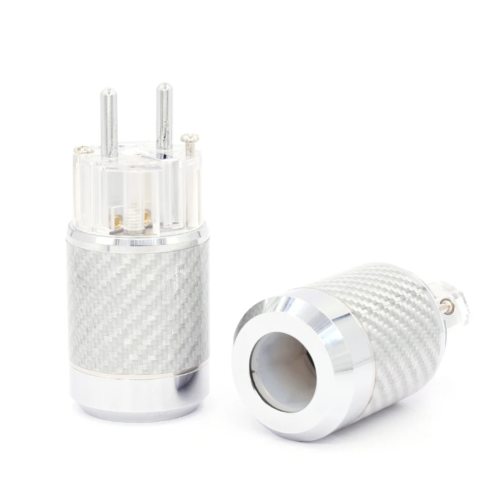 One pair transparent HiFi Carbon Fiber Rhodium Plated EU Mains Power Connector Female IEC Plug
One pair transparent HiFi Carbon Fiber Rhodium Plated EU Mains Power Connector Female IEC Plug