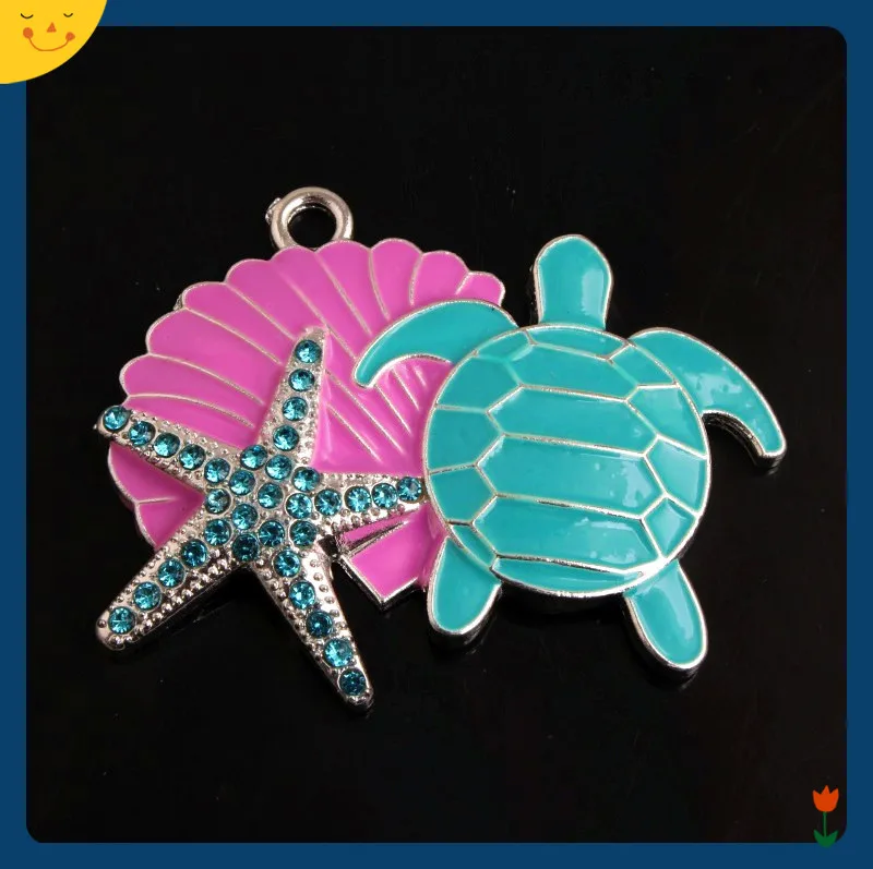 OYKZA Fashion Jewelry 50*40mm 5pcs Zice Alloy Shell Starfish enamel Pendants for Acrylic Beads Necklace Making
OYKZA Fashion Jewelry 50*40mm 5pcs Zice Alloy Shell Starfish enamel Pendants for Acrylic Beads Necklace Making