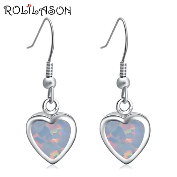 925 Sterling silver Heart shape Created opal white fire Drop earrings party Earrings Jewelry For Women SE007
925 Sterling silver Heart shape Created opal white fire Drop earrings party Earrings Jewelry For Women SE007