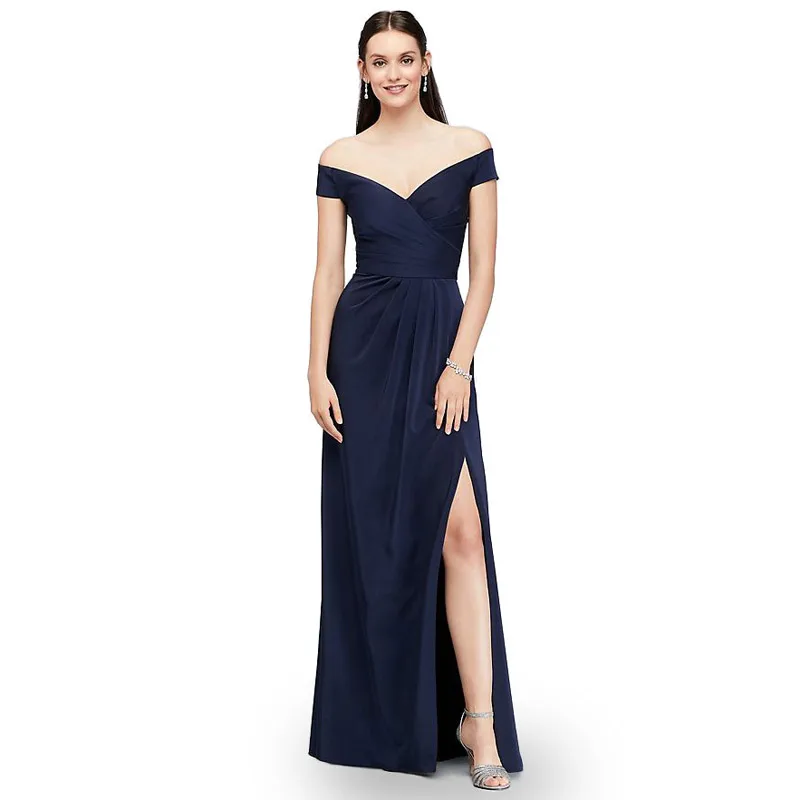 One word collar elegant evening dress satin formal formal dresses Open fork Floor-Length Long evening gown robe de soiree
One word collar elegant evening dress satin formal formal dresses Open fork Floor-Length Long evening gown robe de soiree
