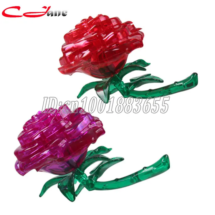 Children DIY gift idea Manual puzzle 3D three-dimensional crystal puzzle flash rose assembled model educational toys Red Violet
Children DIY gift idea Manual puzzle 3D three-dimensional crystal puzzle flash rose assembled model educational toys Red Violet