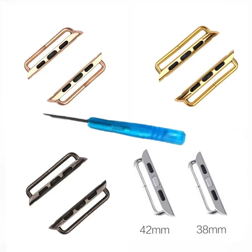 1 Pair Seamless Metal Connector Clasp Watch Band Buckle Connection Adapter for Apple Watch 38mm 42mm with Screwdriver
1 Pair Seamless Metal Connector Clasp Watch Band Buckle Connection Adapter for Apple Watch 38mm 42mm with Screwdriver