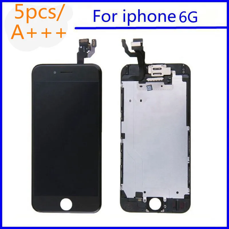 

5pcs/ AAA No dead pixels for iphone 6G 4.7 LCD screen assembly Touch the inside and outside the display Digital converter camera