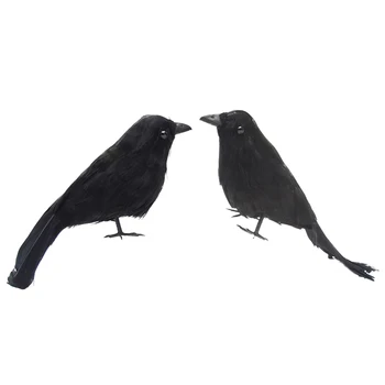 6pcs/set Halloween Small Crows Birds Ravens Props for Halloween Party Decoration Black little crow 16x10cm
6pcs/set Halloween Small Crows Birds Ravens Props for Halloween Party Decoration Black little crow 16x10cm