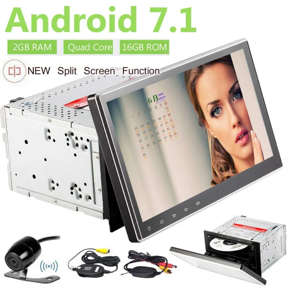 Eincar 10.1 Inch Android 7.1 Double Din Car DVD Stereo Radio GPS Navigation System In Dash Headunit with Bluetooth Wifi touch
Eincar 10.1 Inch Android 7.1 Double Din Car DVD Stereo Radio GPS Navigation System In Dash Headunit with Bluetooth Wifi touch