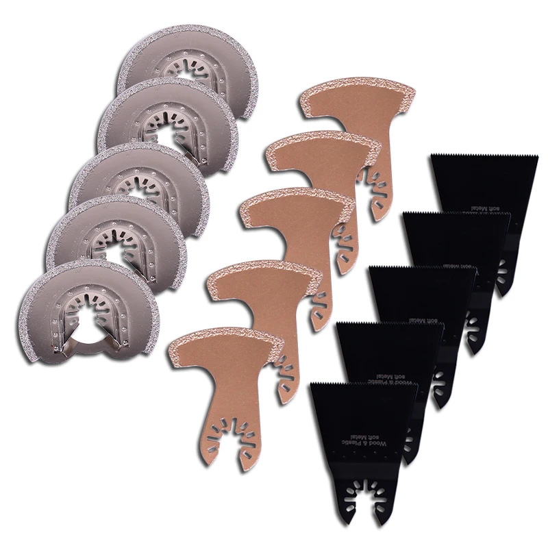 15 pcs/lot Oscillating Tool Saw Blades Accessories fit for Multimaster Power Tools as Fein, Dremel etc mixed size
15 pcs/lot Oscillating Tool Saw Blades Accessories fit for Multimaster Power Tools as Fein, Dremel etc mixed size