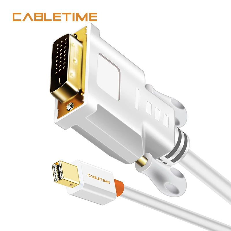 Кабель адаптер CABLETIME Thunderbolt Mini DP DVI 24 + 1 высококачественный переходник Displayport штырь