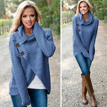 2019 Autumn Winter Women Criss Cross Casual Sweater Scarf Collar Solid Warm Knitted Pullover Female Turtleneck Soft Sweaters Top
2019 Autumn Winter Women Criss Cross Casual Sweater Scarf Collar Solid Warm Knitted Pullover Female Turtleneck Soft Sweaters Top