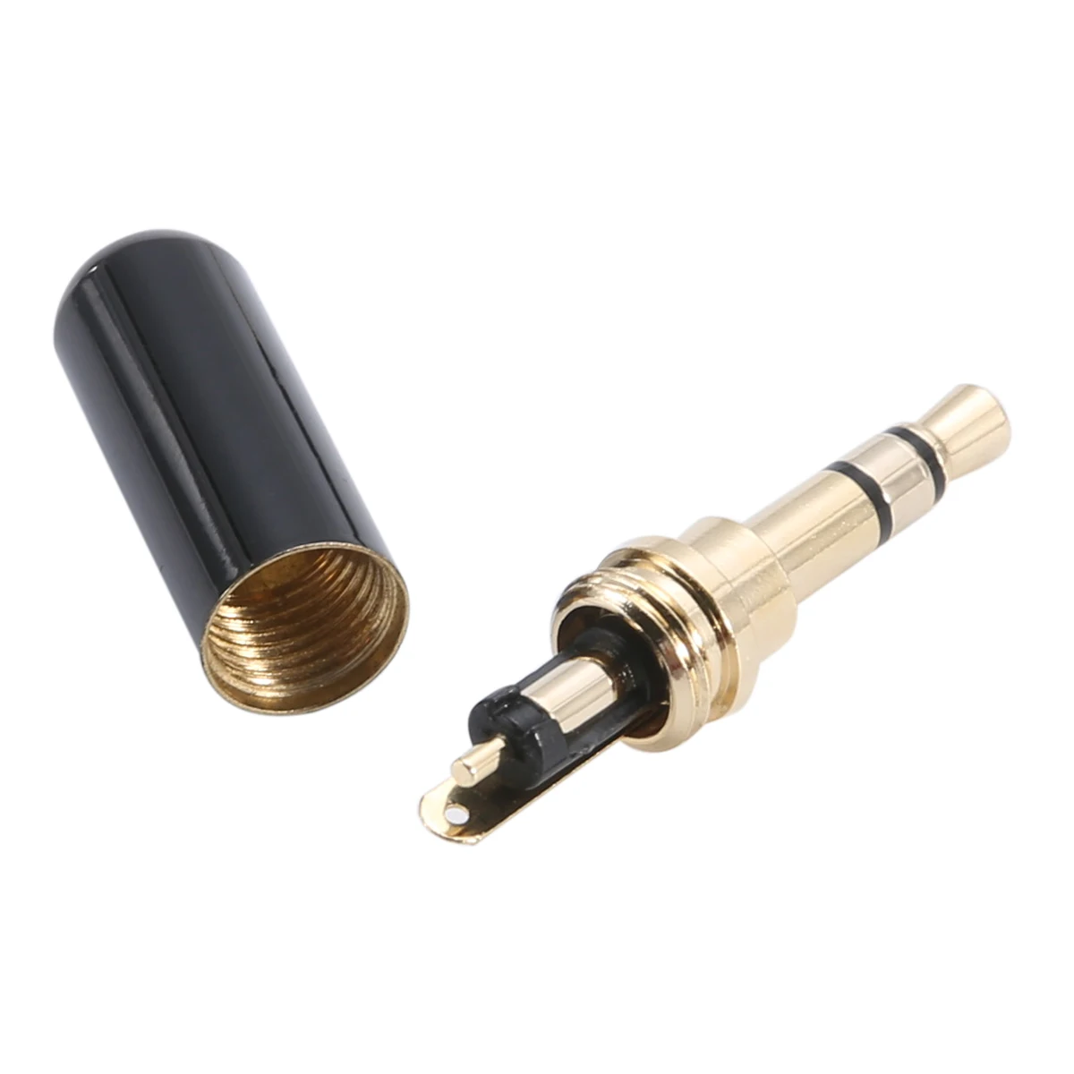 3pcs Copper Gold Plated 3.5mm Male Jack Plug Soldering 3 pole Plug Repair Headphone Cable Solder