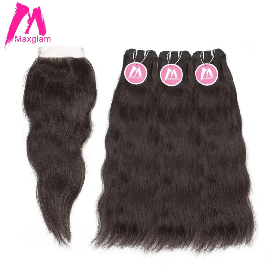 Maxglam Raw Indian Hair Natural Straight 3 Virgin Hair Bundles with Closure Human Hair Extension Free Shipping
Maxglam Raw Indian Hair Natural Straight 3 Virgin Hair Bundles with Closure Human Hair Extension Free Shipping