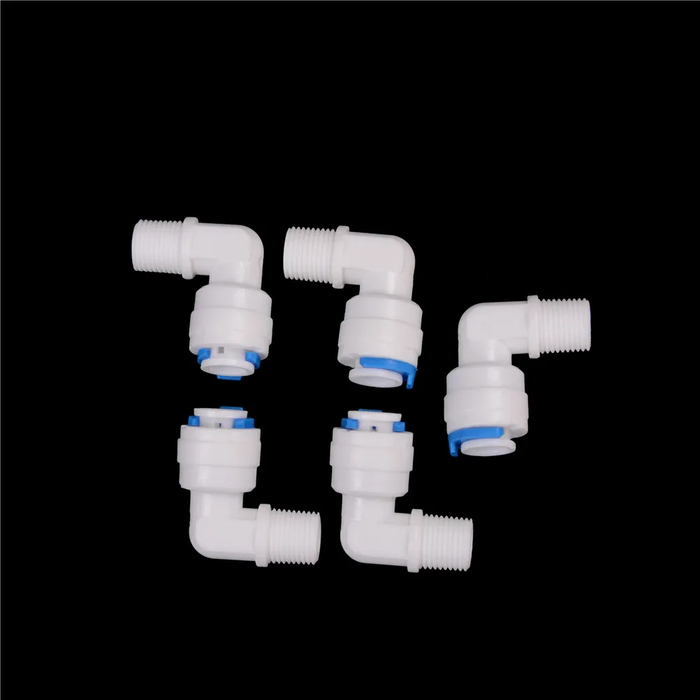 5Pcs Elbow Quick Connector 1/8" Male Thread - 1/4" OD Tube PE Pipe Fitting Hose Aquarium RO Water Filter Reverse Osmosis System
5Pcs Elbow Quick Connector 1/8" Male Thread - 1/4" OD Tube PE Pipe Fitting Hose Aquarium RO Water Filter Reverse Osmosis System
