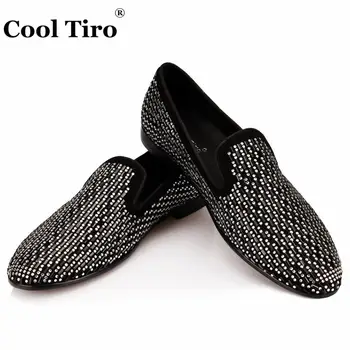 COOL TIRO Square Dot Strass Men Loafers Black Suede Moccasins Slippers Rhinestones Men's Dress Shoes Casual Flat Genuine Leather
COOL TIRO Square Dot Strass Men Loafers Black Suede Moccasins Slippers Rhinestones Men's Dress Shoes Casual Flat Genuine Leather