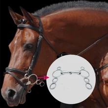 Paslanmaz Çelik Armatür Ağız H Şekli 125mm 135mm at koşumu Sürme Kontrol At Engel Yarışması Binicilik Ekipmanları(China)