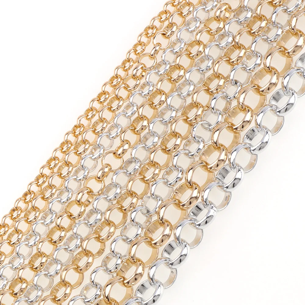 5 6 7 8 10mm Link Opened Aluminum Rolo Chains Loop Link Metal For Accessories Bracelet Necklace Cable Diy Jewelry Findings
5 6 7 8 10mm Link Opened Aluminum Rolo Chains Loop Link Metal For Accessories Bracelet Necklace Cable Diy Jewelry Findings