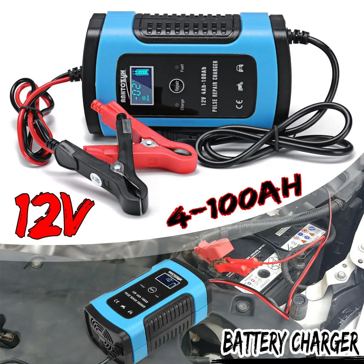 Automatic Smart 12V Car Battery Charger 6A With LCD Display With Auto Pulse Repair Function For Lead Acid Storage Charger
Automatic Smart 12V Car Battery Charger 6A With LCD Display With Auto Pulse Repair Function For Lead Acid Storage Charger
