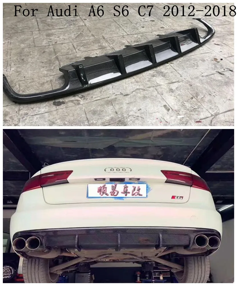 Carbon Fiber Car Rear Bumper Spoiler Lip, Auto Car Rear Diffuser Fit For Audi A6 S6 C7 2012 2013 2014 2015 2016 2017 2018 BY EMS
Carbon Fiber Car Rear Bumper Spoiler Lip, Auto Car Rear Diffuser Fit For Audi A6 S6 C7 2012 2013 2014 2015 2016 2017 2018 BY EMS