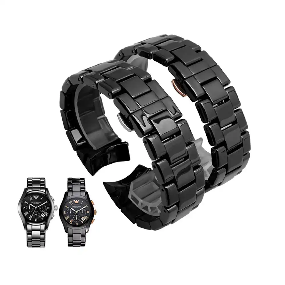 armani black ceramic mens watch