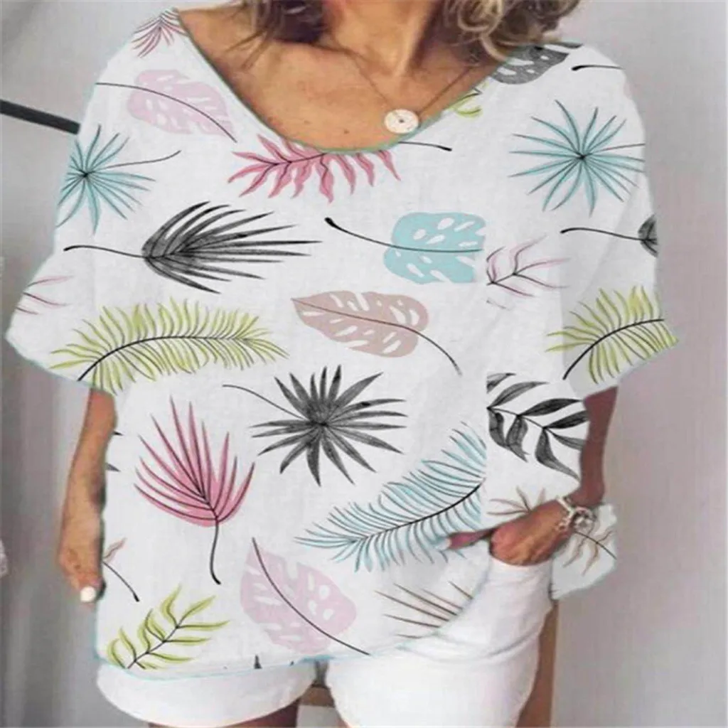 Women Plus Size Top t shirt Loose Casual O Neck Short Sleeves Print T Shirts Summer Shirts camisetas verano mujer 2019 S-5XL
Women Plus Size Top t shirt Loose Casual O Neck Short Sleeves Print T Shirts Summer Shirts camisetas verano mujer 2019 S-5XL