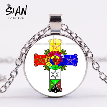 SIAN Vintage Style Rosicrucian Rose Necklace Ancient Organization Magic Alchemy Seal Mystery Symbol Statement Necklaces Pendants
SIAN Vintage Style Rosicrucian Rose Necklace Ancient Organization Magic Alchemy Seal Mystery Symbol Statement Necklaces Pendants