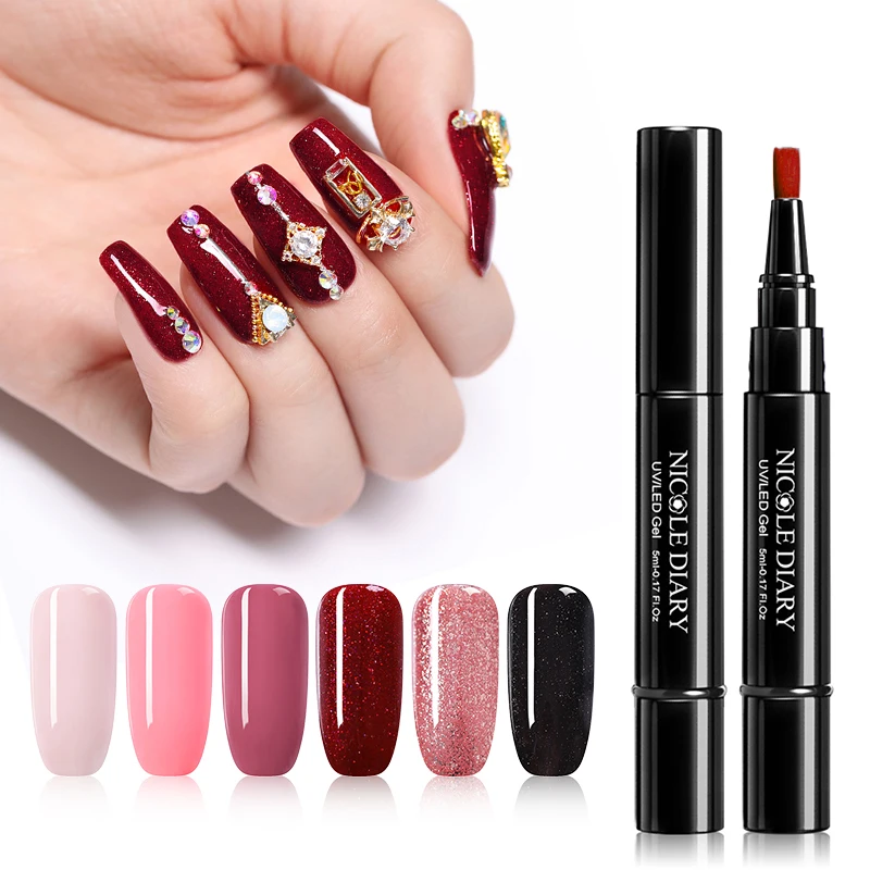 NICOLE DIARY 5ml 3 in 1 One-step UV Gel Pen Soak Off Glitter Varnish No Need Base Top Coat Nail Art Gel Varnish Lacquer
NICOLE DIARY 5ml 3 in 1 One-step UV Gel Pen Soak Off Glitter Varnish No Need Base Top Coat Nail Art Gel Varnish Lacquer