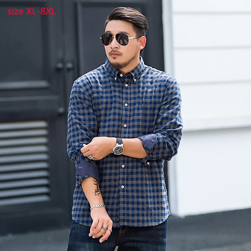 2019 New Arrival Fashion Super Large Long Sleeved Men Loose Flannel Plaid Casual Casual Shirts Plus Size 2XL3XL4XL5XL6XL7XL8XL
2019 New Arrival Fashion Super Large Long Sleeved Men Loose Flannel Plaid Casual Casual Shirts Plus Size 2XL3XL4XL5XL6XL7XL8XL