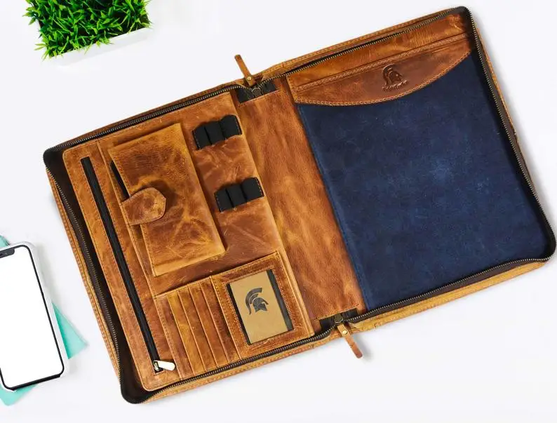 Genuine Leathe Document Folder Business Portfolio RFID Blocking- Personalized Portfolio Portfolio Pad Folio Zipper
Genuine Leathe Document Folder Business Portfolio RFID Blocking- Personalized Portfolio Portfolio Pad Folio Zipper