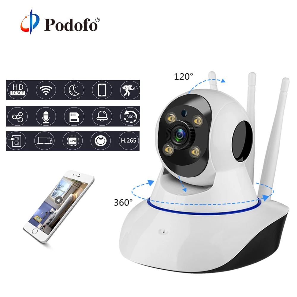 Podofo PHD 720P Wifi Home Security IP Camera Two Way Audio Wireless 1MP Night Vision CCTV Mini P2P Surveillance Baby Monitor
Podofo PHD 720P Wifi Home Security IP Camera Two Way Audio Wireless 1MP Night Vision CCTV Mini P2P Surveillance Baby Monitor
