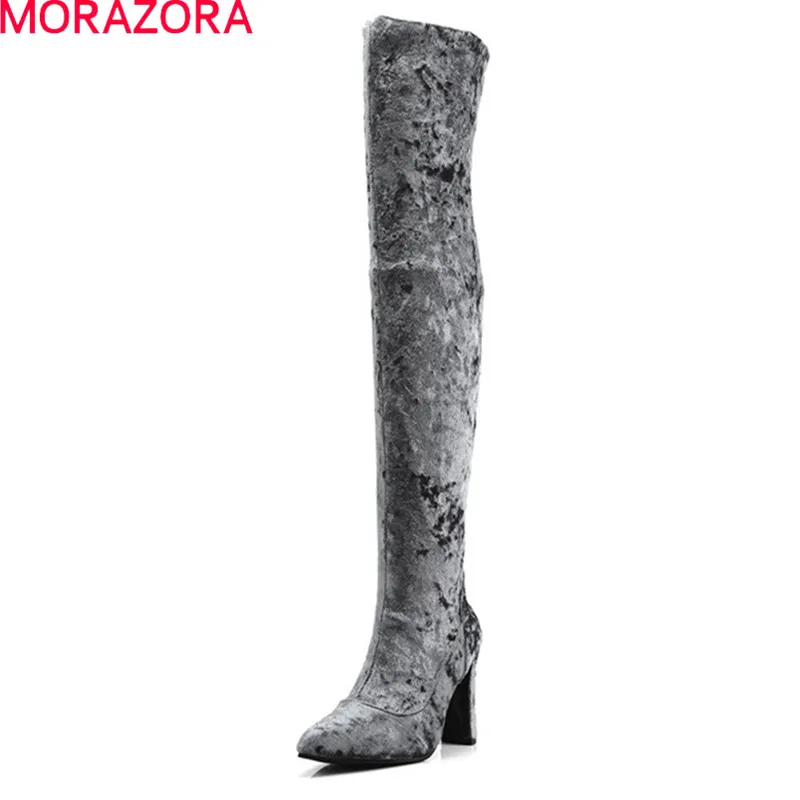 MORAZORA 2020 new arrival thigh high over the knee boots women pointed toe top quality Elastic socks boots autumn winter shoes
MORAZORA 2020 new arrival thigh high over the knee boots women pointed toe top quality Elastic socks boots autumn winter shoes